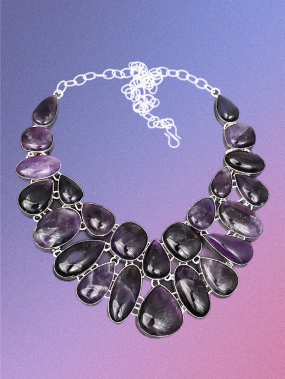 Huge Genuine Amethyst Necklace